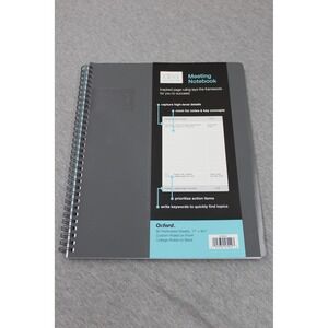 Oxford Notebook Grey Idea Collective Meeting Notebook Spiral 6Pak Back To School